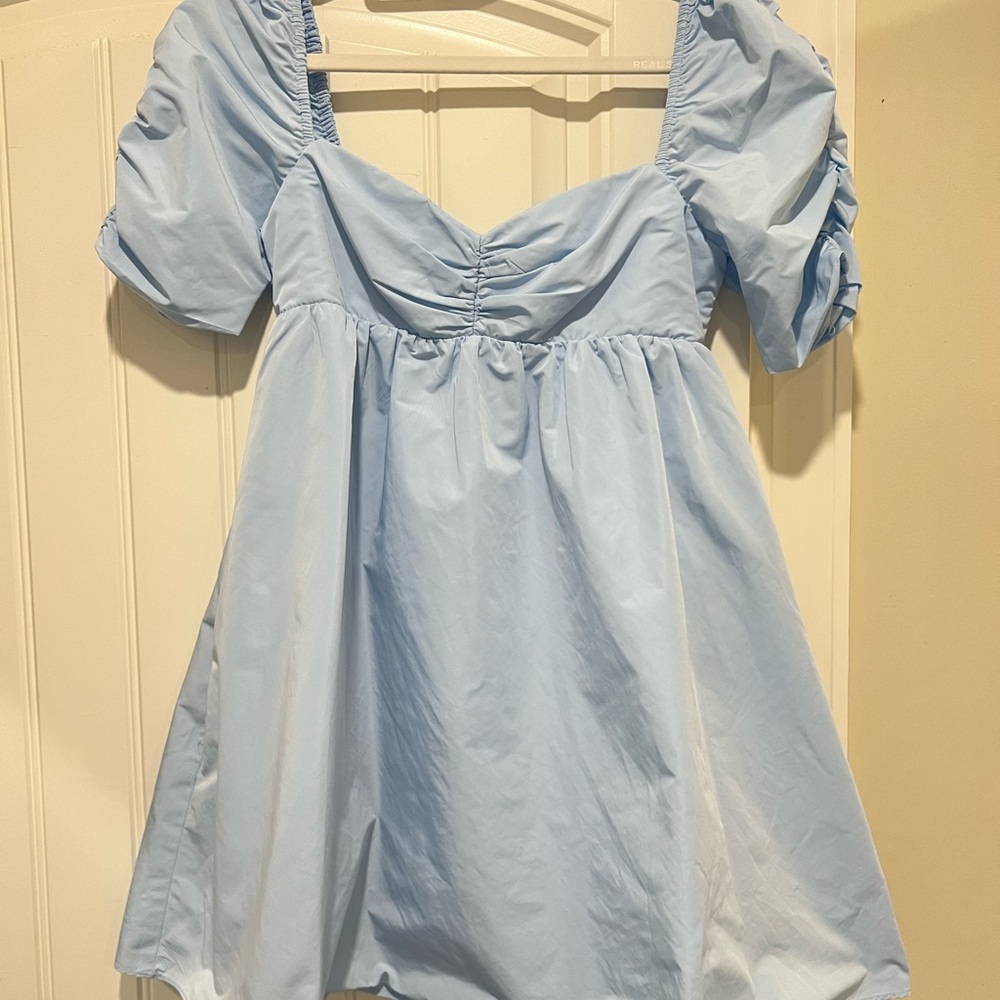 Amanda Uprichard Ariana Dress. Powder Blue color. Size Small